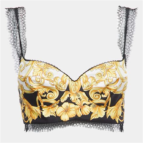 crop top stile versace|versace bustier.